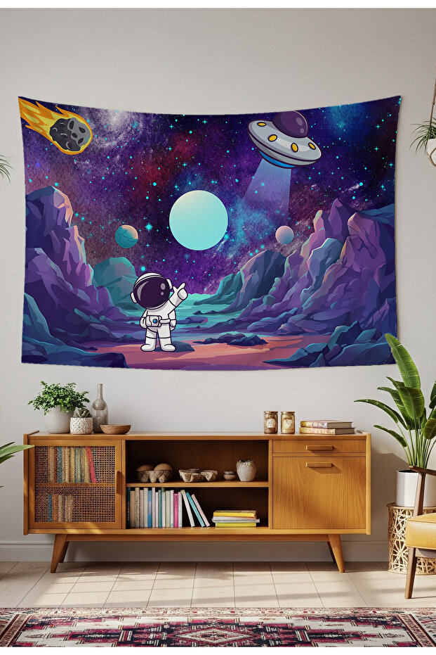 Astronaut Space Planet Star Moon Wall Cloth Wall Tapestry Wall Art Decorative Wall Decoration