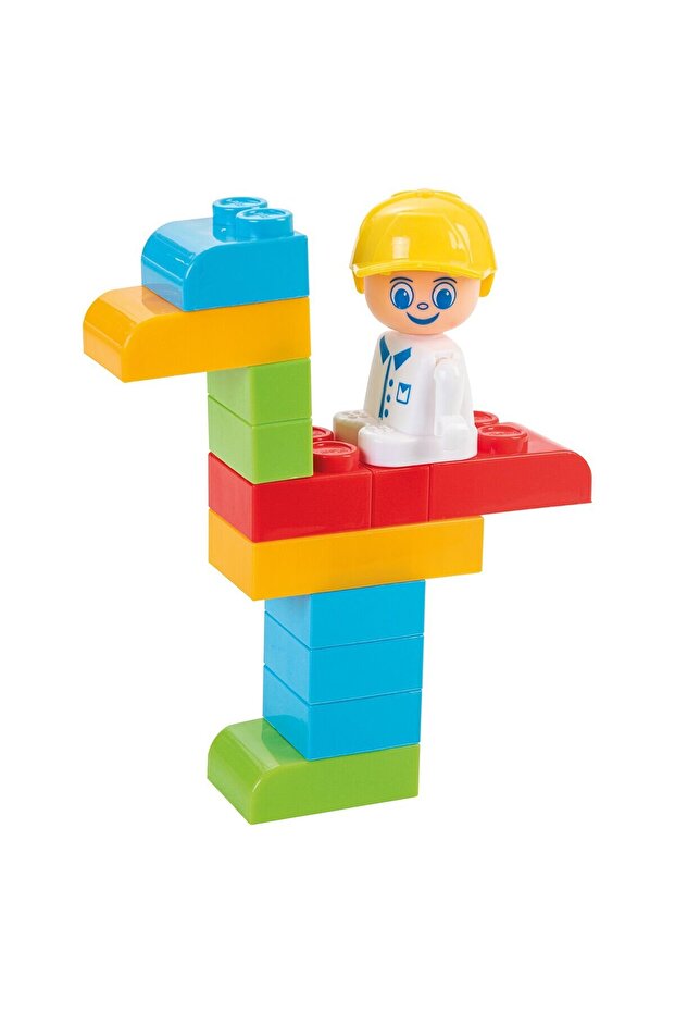 03 592 Midi Block Set 98 Pieces 9 Liter Storage Container -Pilsan Toys - 3