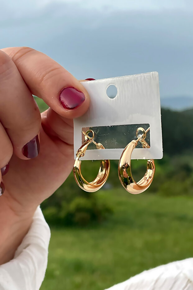 Gold Hoop Women's Earrings