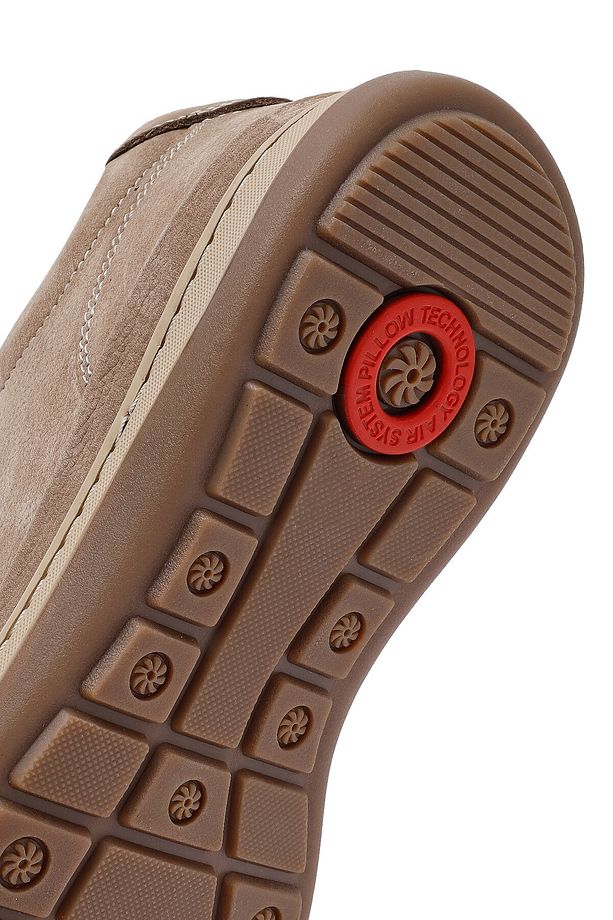 Erkek Vizon Bağcıklı Nubuk Deri Sneaker 25SFD6761V3 - 8