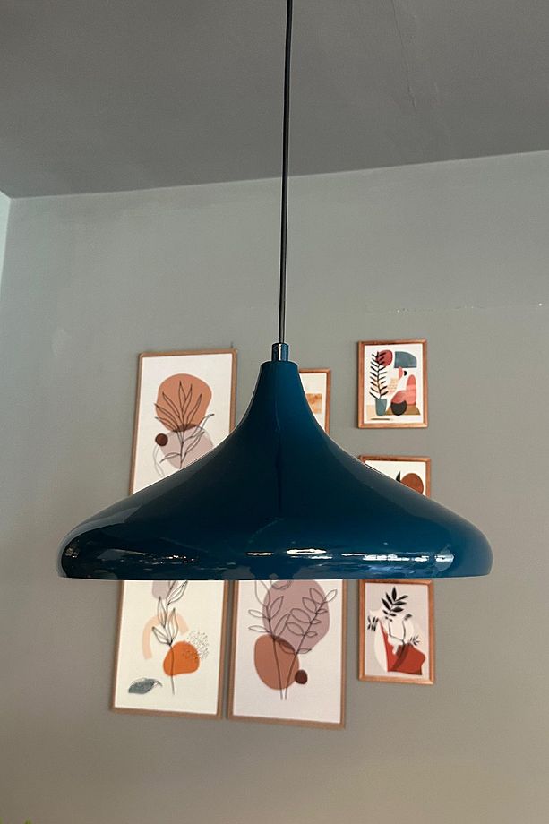 Champion Gece Mavisi Tekli Avize Sarkıt Salon Mutfak Cafe Butik Lamba Aydınlatma Avizeler - 2