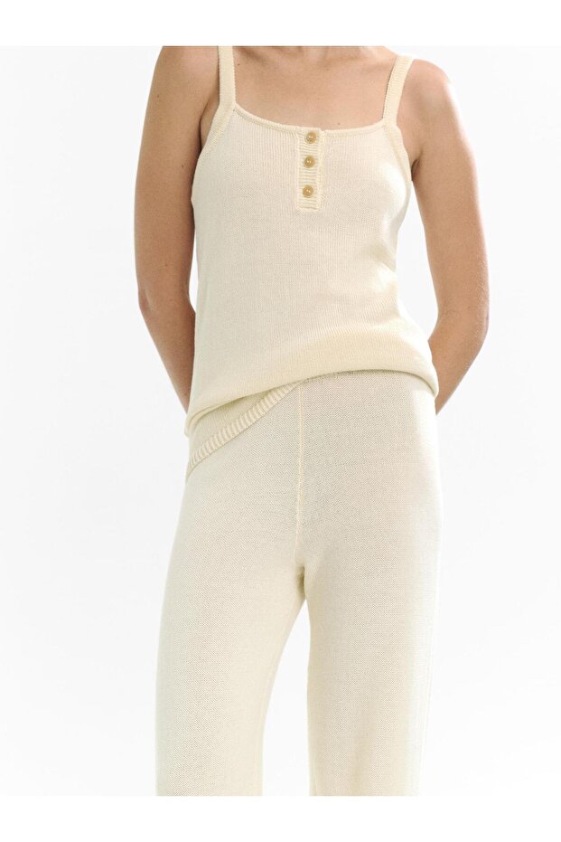 %100 Pamuk Örme Pantolon - 5