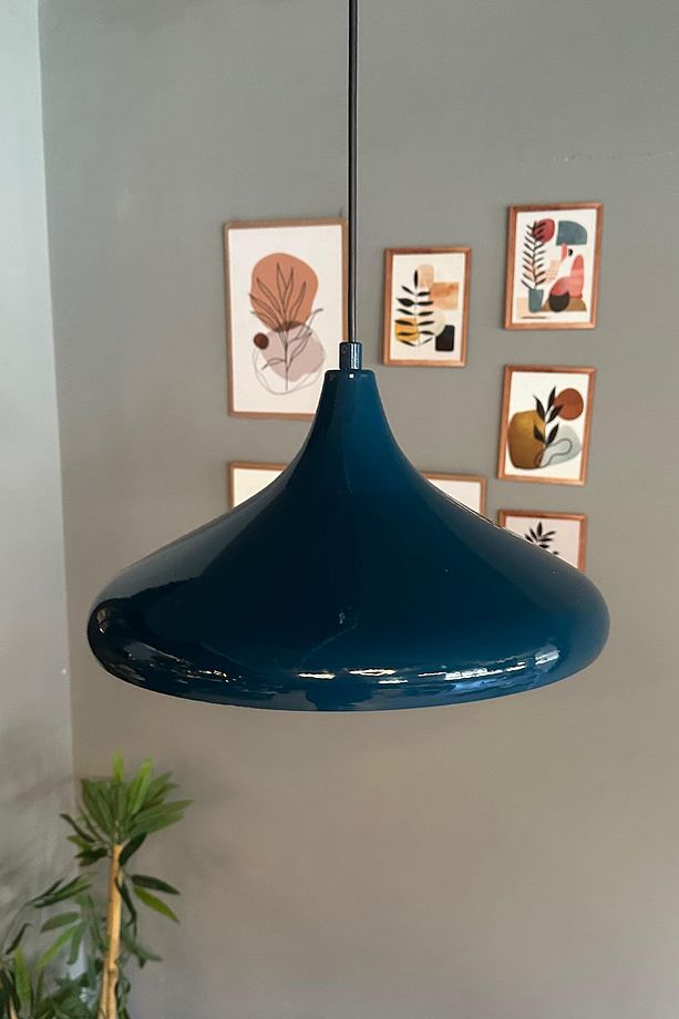 Champion Gece Mavisi Tekli Avize Sarkıt Salon Mutfak Cafe Butik Lamba Aydınlatma Avizeler - 4