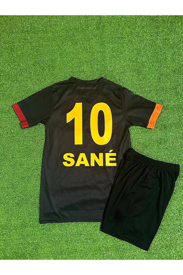 G'â.l.a.t.â.s.a.r.â.yy 2024-25 Yeni Sezon Siyah Özel Lorey Sane Çocuk Forması 4'lü Set - 3