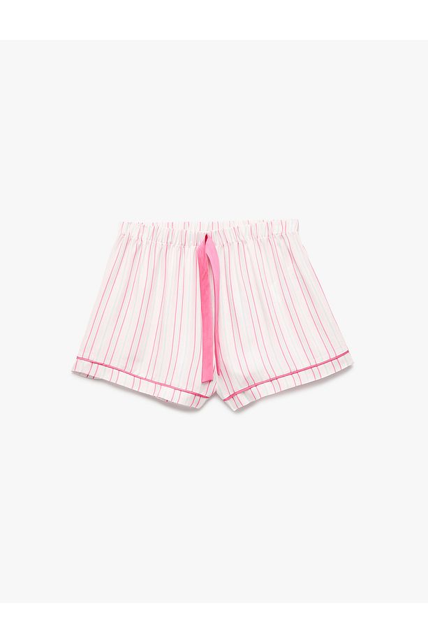 Rahat Kalıp Viskon Kumaş Şort Pijama Altı - 3