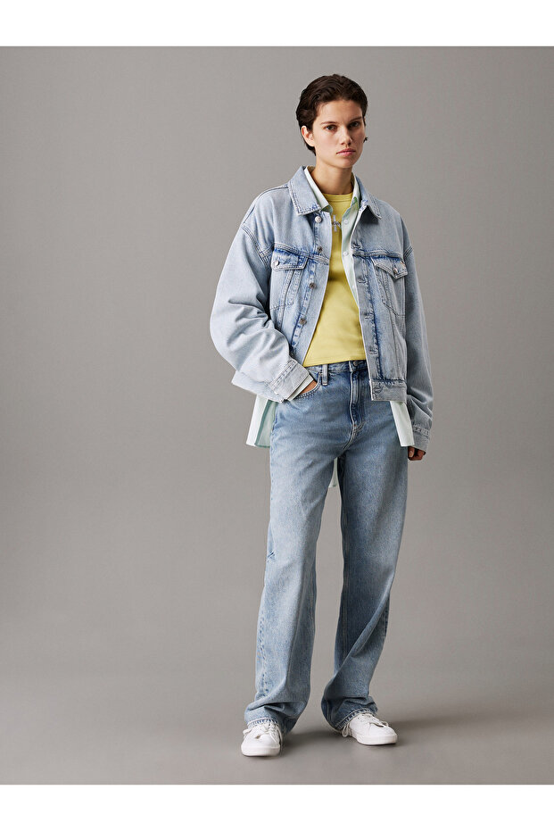 Calvin Klein Women Denim Light Blue Boxy Denim Jacket - 4