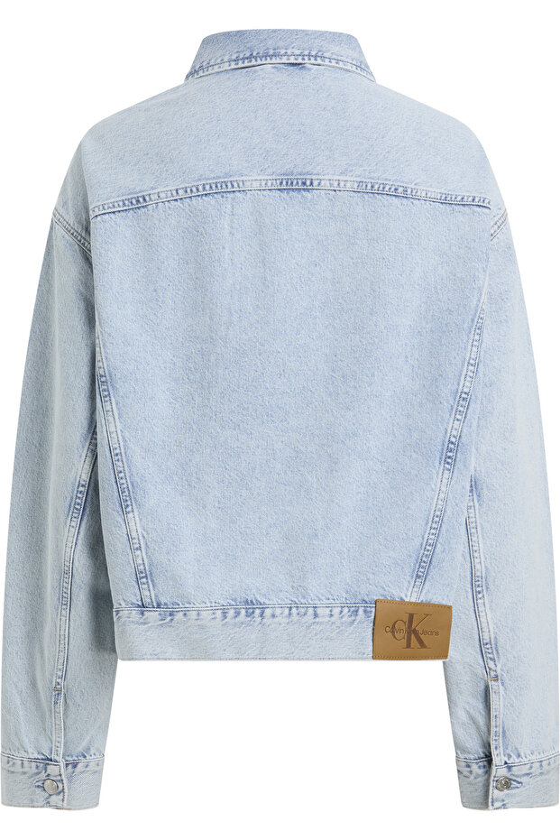 Calvin Klein Women Denim Light Blue Boxy Denim Jacket - 2