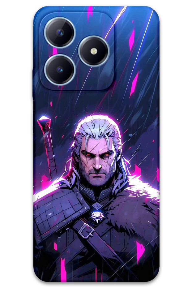 Realme Note 50 Compatible Geralt Patterned Phone Case + Screen Protector - 5826