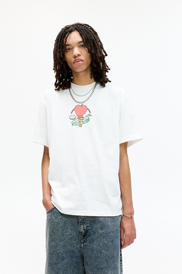 Beyaz Tom ve Jerry tişört - 2