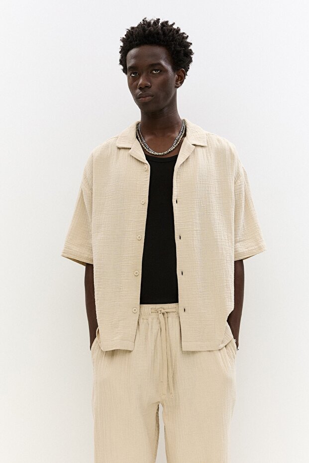 Kısa kollu rustik gömlek - 2