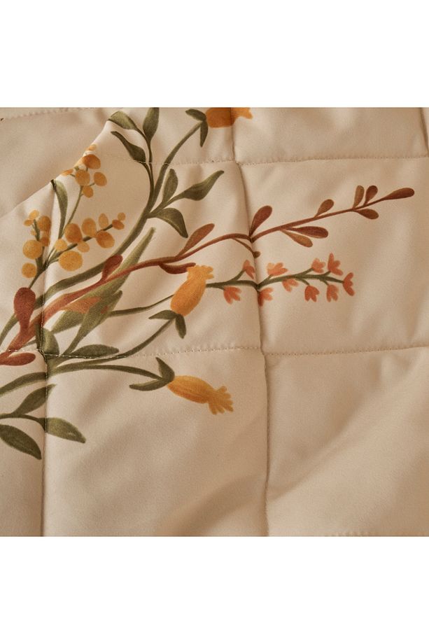 Flores Kapitoneli Çok Amaçlı Çift Kişilik Yatak Örtüsü Seti (240x220 cm) - 6