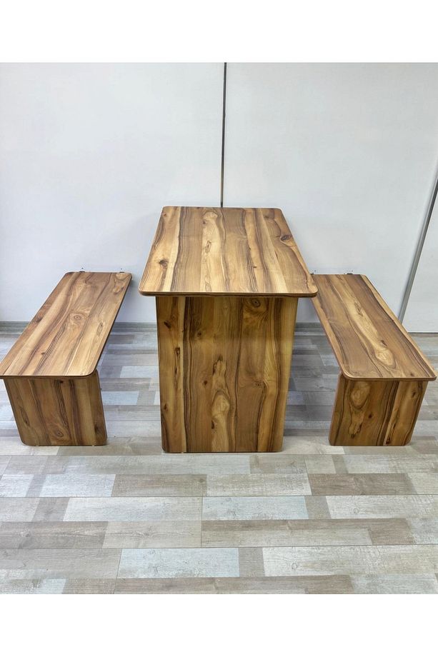 Duvara Monte MDF TABLA URARTU Katlanabilir Dekoratif 2 Tabureli Pratik Yemek Mutfak Balkon Masası - 5