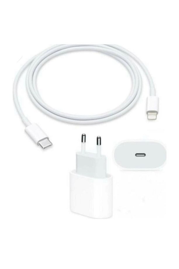 iPhone 8-11-12-12-14 Pro Max Uyumlu 25W Type-C Şarj Başlığı + USB-C to Lightning Kablosu - 1