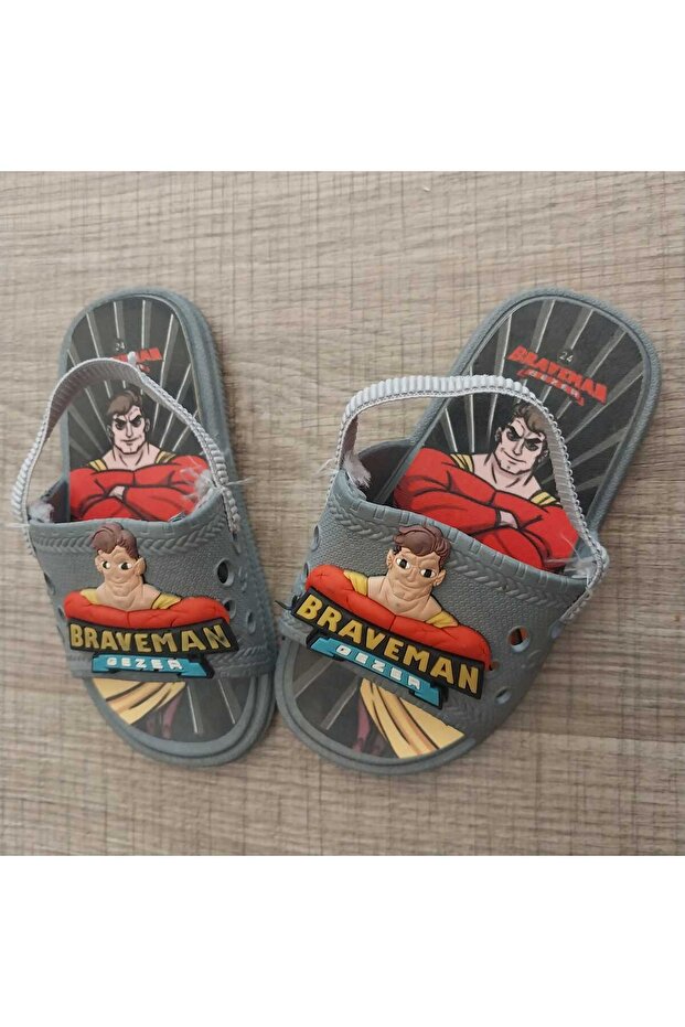 Braveman Patterned Summer Boy's Slippers Eva Non-Slip Sole Small Pattern (1No Large Recommended) - 4