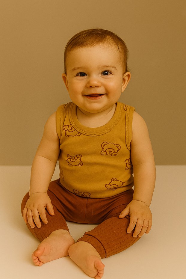 Children Baby Girl/Boy “Unisex” 100% Cotton Baby Set – 2-Piece Combination (Body + Pants)