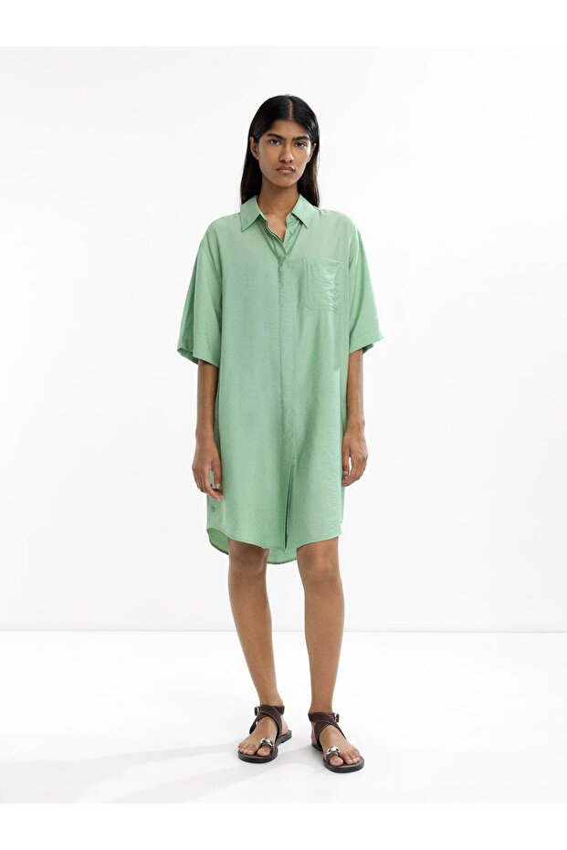 Cepli Gömlek Elbise - 5