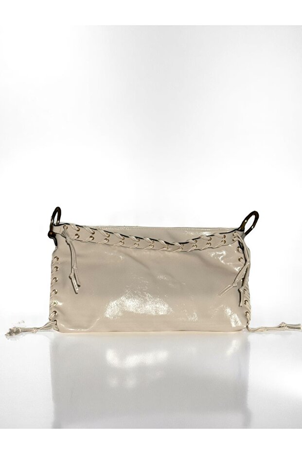 Örgü Saplı İp Sarkıtlı Omuz Çantası - 1