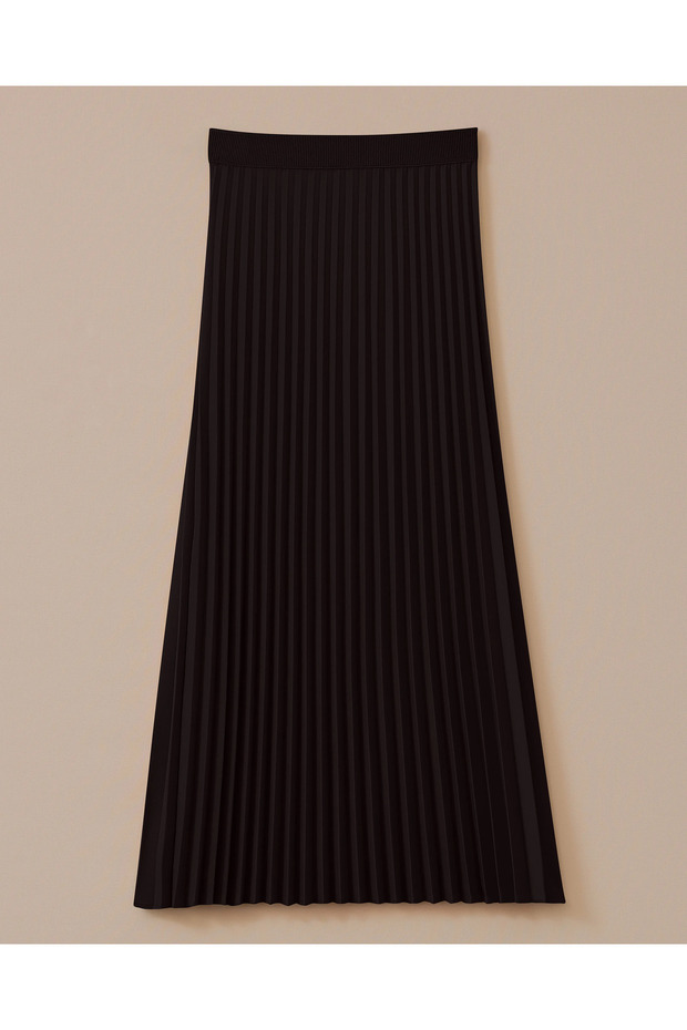 Elastik Bel Pliseli Etek - 5