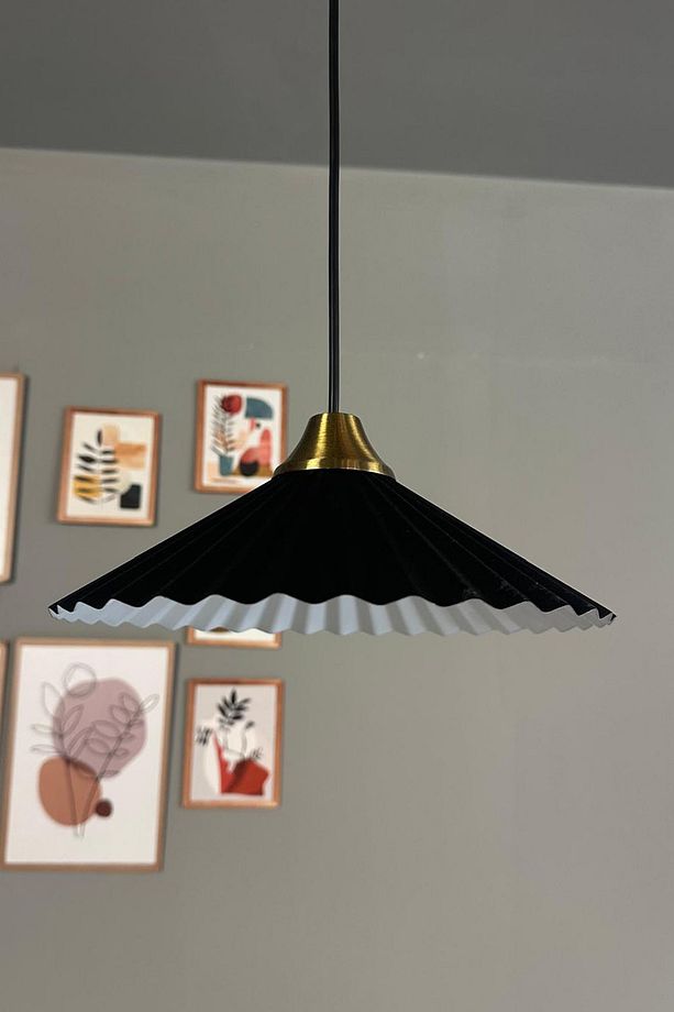 Avilla Siyah Tekli Metal Avize Eskitme Plafonyer Başlık Rustik Cafe Mutfak Modern Sarkıt Aydınlatma - 3