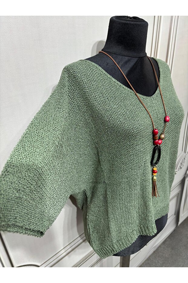 Kadın Kolye Hediyeli Merserize Bluz - 3