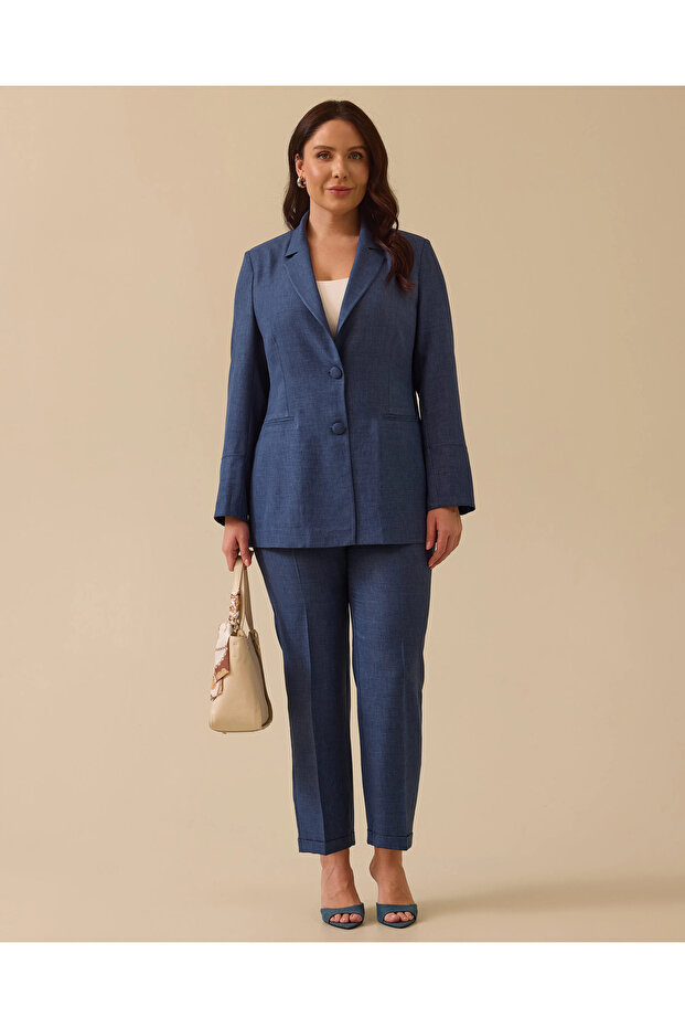 Plus Size Double Button Jacket - 2