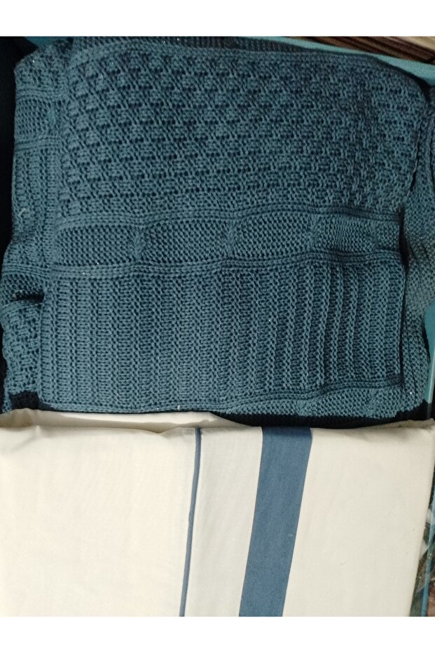 Indigo mavi triko battaniye - 2