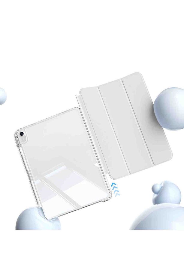 iPad 11. Nesil Uyumlu A16 2025 Airbagli Manyetik Ayrılabilen Fuchsia Sliding Tablet Kılıfı - 5