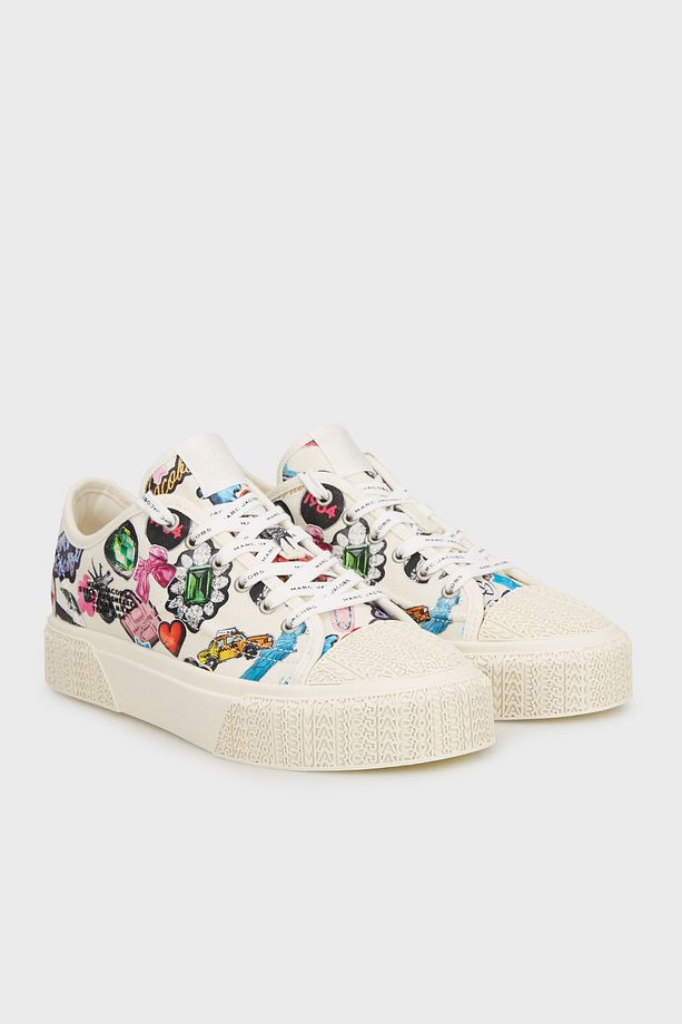 Desenli Logolu Kanvas Sneaker Ayakkabı AYAKKABI 2S5FSN001F20 101 - 3