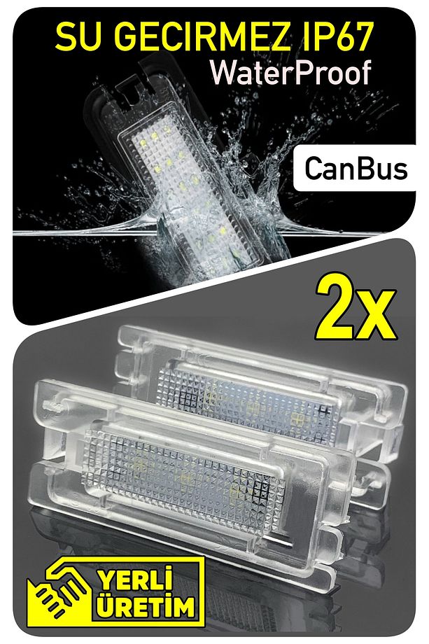 Renault Megane 2 3 Sedan Hatchback Coupe Cabrio Canbus Led Plaka Aydınlatma Ledi Lambası - 4