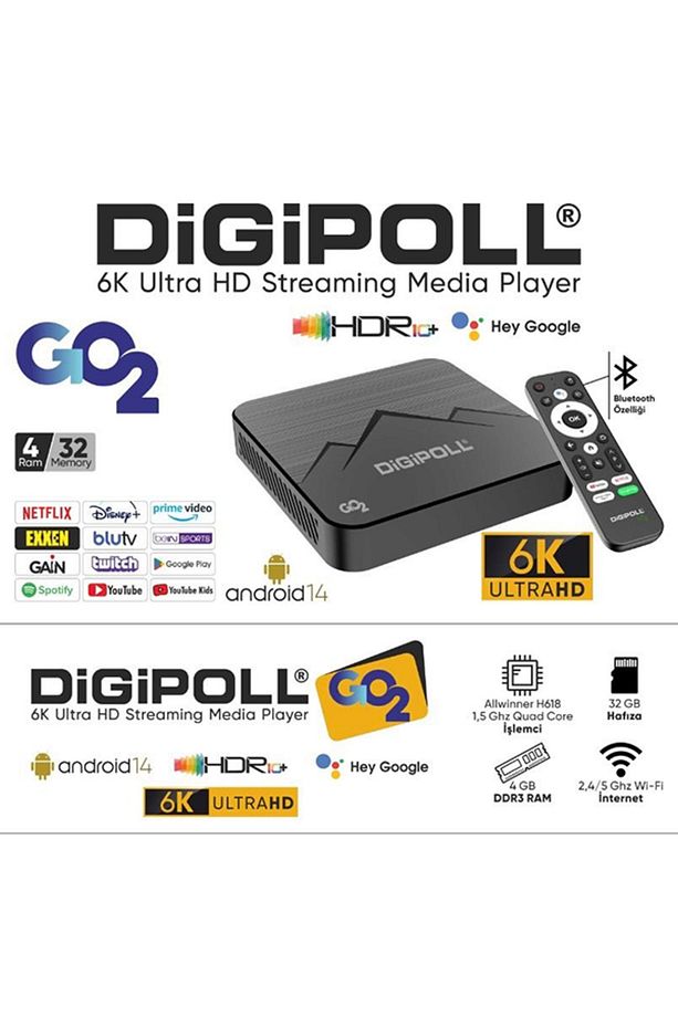 Go2 Android Box 4gb Ram 32gb Hafıza Android 14 - 2