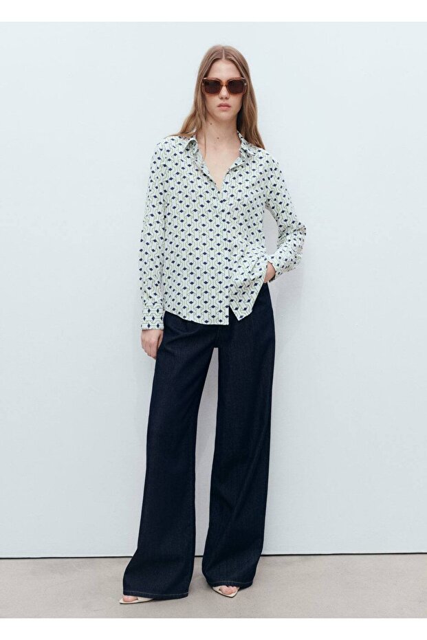 Geometrik desenli gömlek - 2