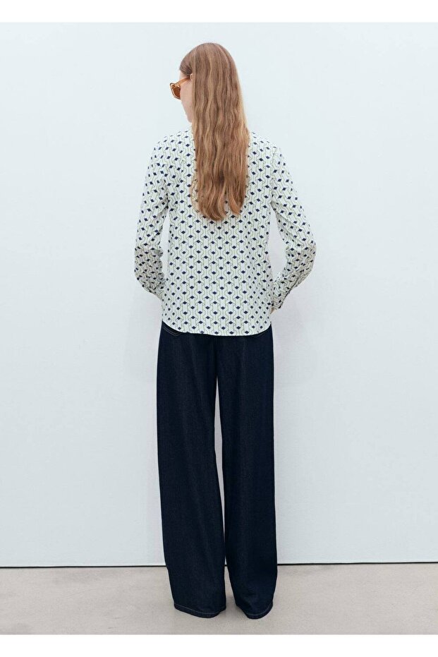 Geometrik desenli gömlek - 4