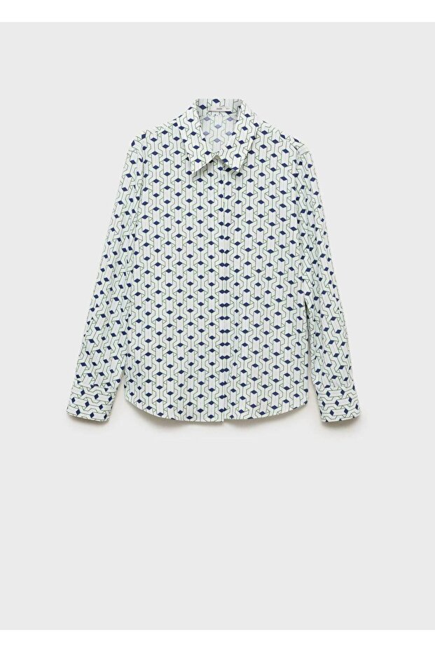 Geometrik desenli gömlek - 3