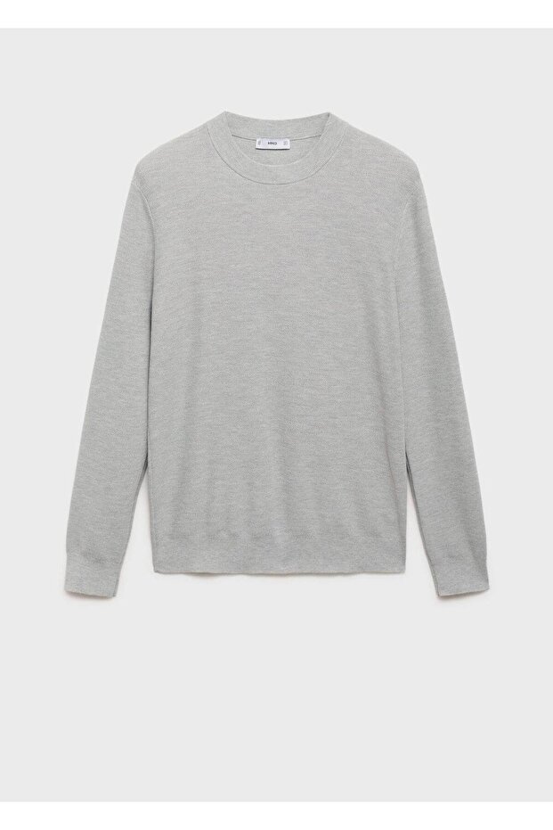 Mikro yapılı pamuklu triko kazak - 3