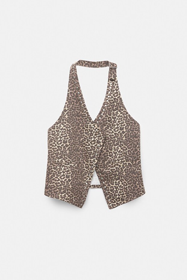 Halter leopar çivili top - 8