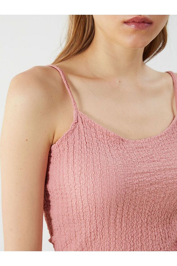 LCW Vision U Yaka Dokulu Askılı Crop - 3