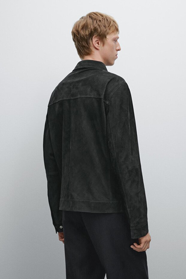 Süet deri ceket - 4