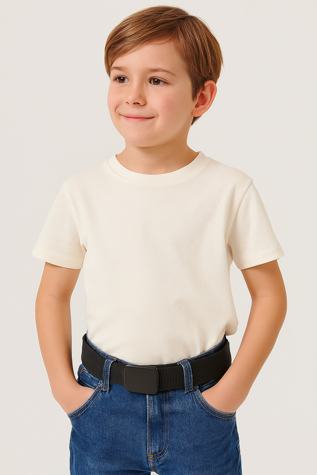 Children's Cloth Belt Anti Allergic Plastic Buckle Tactical