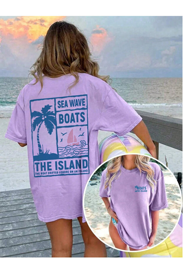 Unisex Men/Women the Island Custom Printed Oversize Cotton T-Shirt