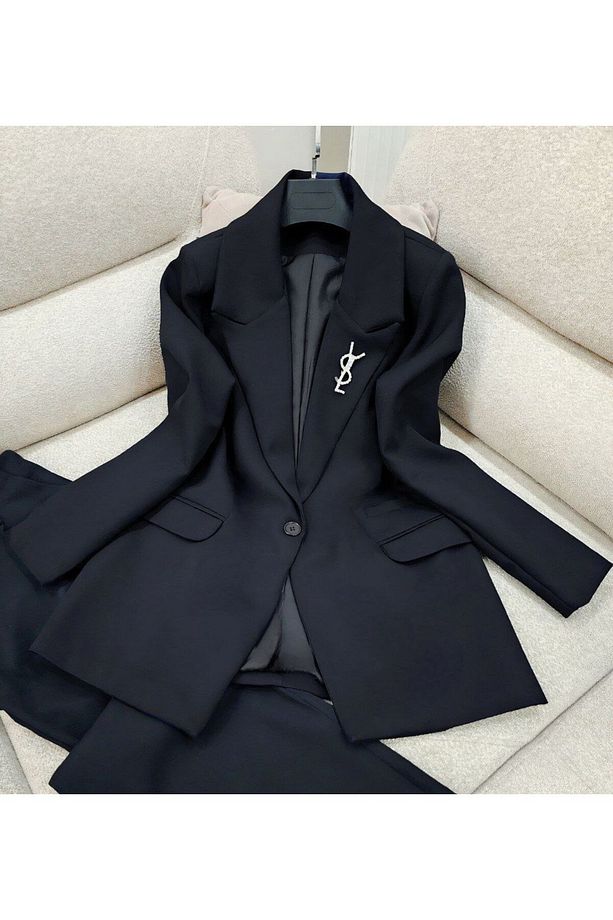 Kadın astarlı blazer siyah 1=38 /40 2=40/42 3=42/44 oversize - 1
