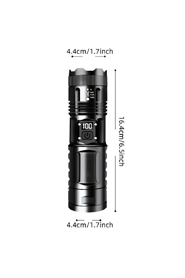 APF® Powerful, Ultra Bright Telescopic LED Flashlight with Phone Charging Function - 2