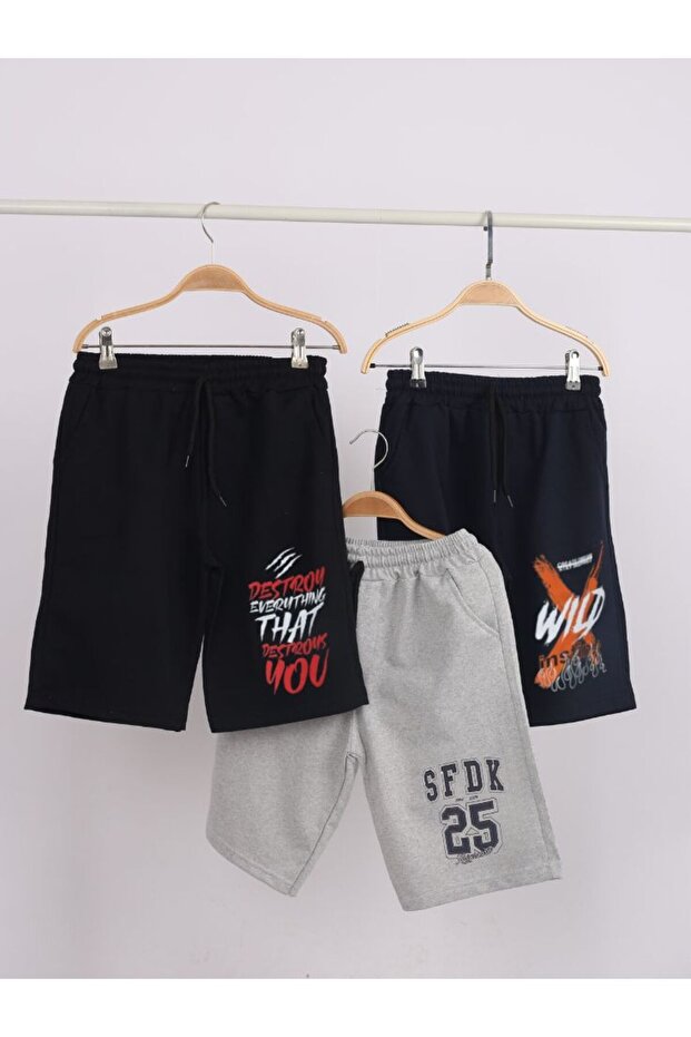 3-Piece Men's Summer Elastic Waist Capri – Adjustable Drawstring