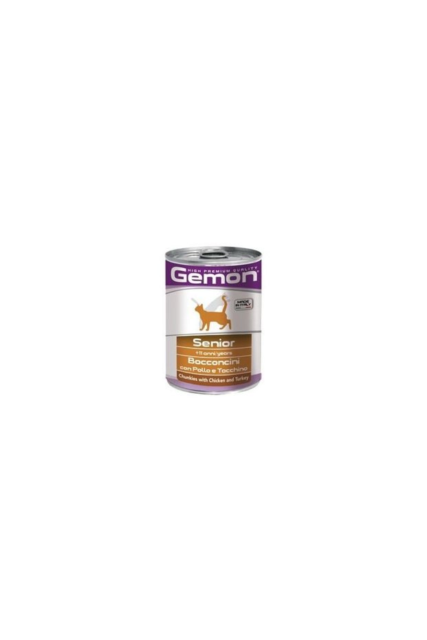Gemon Cat Wet Food - Chunkies Adult with Chicken and Turkey 415gm Pack of 12