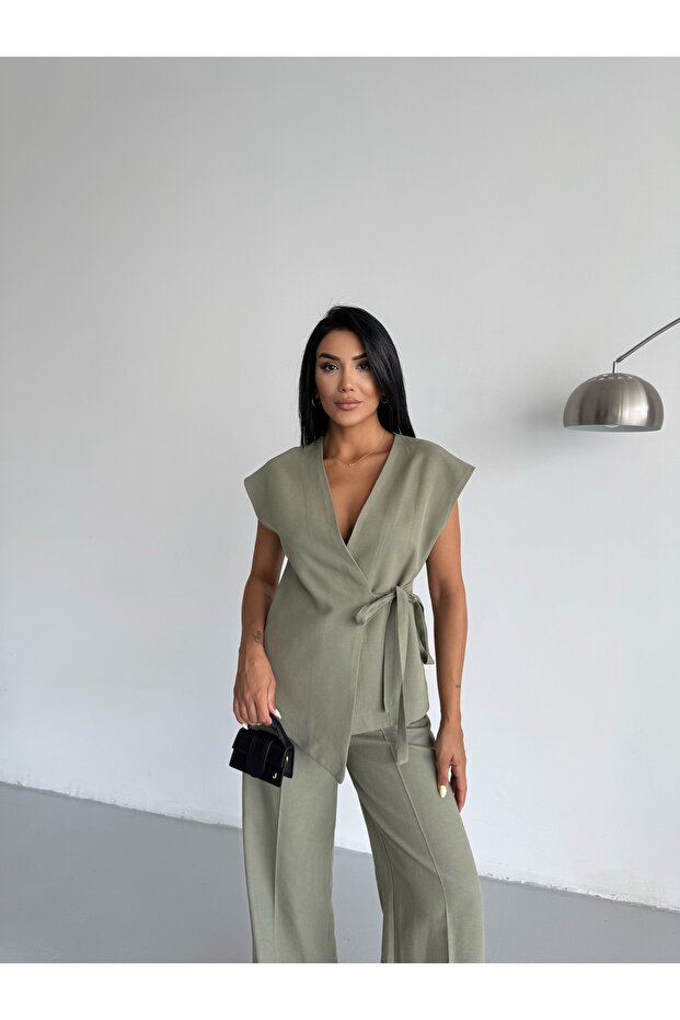 Set vestă de in - 4