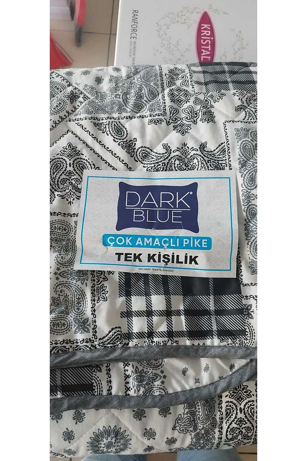 Pamuklu Çok Amaçlı Yatak Örtüsü , Kapitoneli Pike Tek Kişilik - 2
