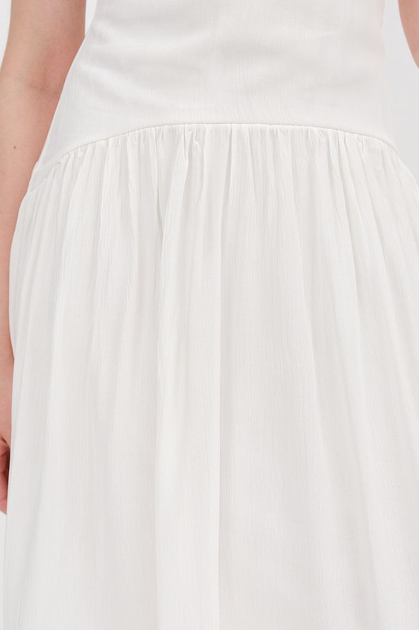 Kare Yaka Midi Elbise E17379 - 3