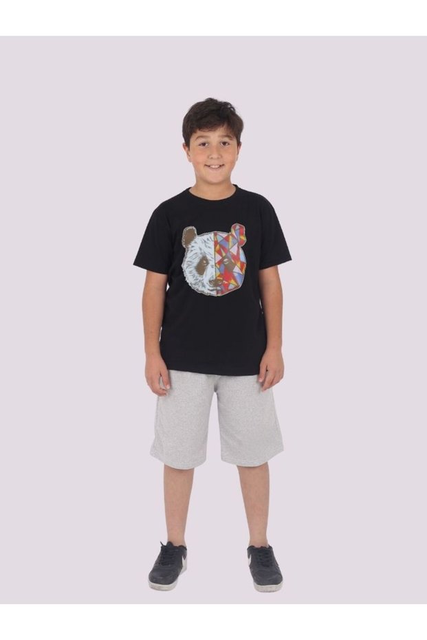 Mixed Printed Men's T-Shirt & Capri Set – Colorful and Comfortable Combination
