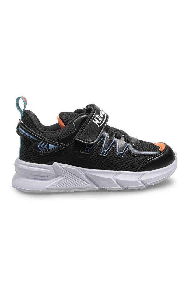 Mp One Kids Velcro Black Sports Shoes 231-3435pt 100