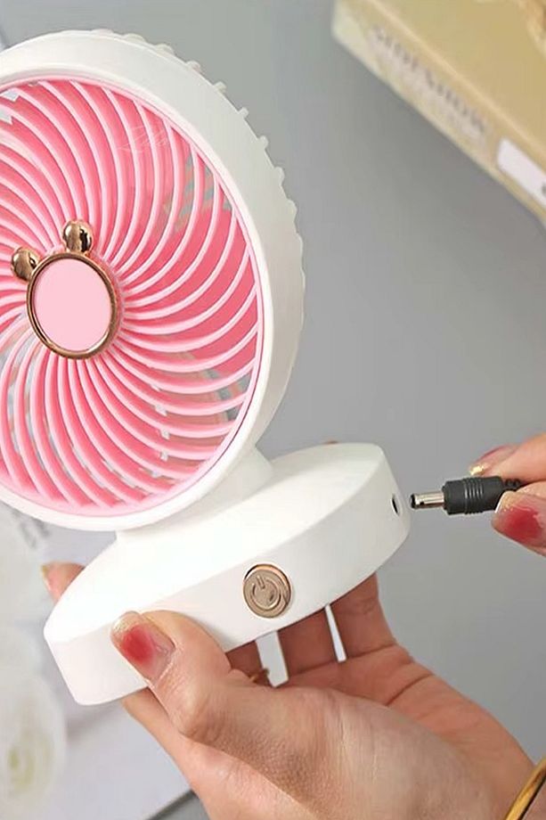 Mini Vantilatör Masaüstü Soğutucu Fan Şarjlı Pervane Taşınabilir Vantilatör - 5