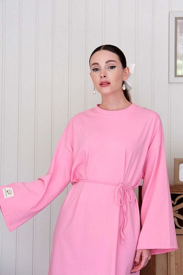 Pembe Süprem Basic Elbise - 6